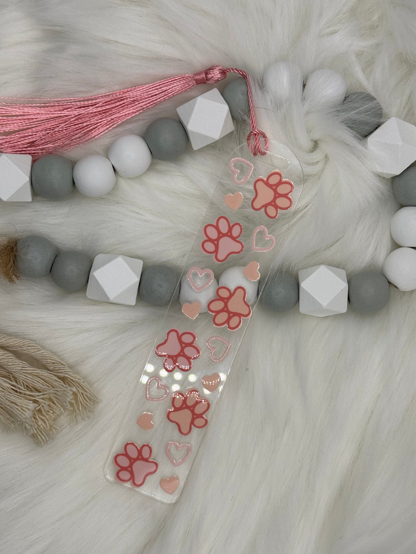 Pink Paw Bookmark