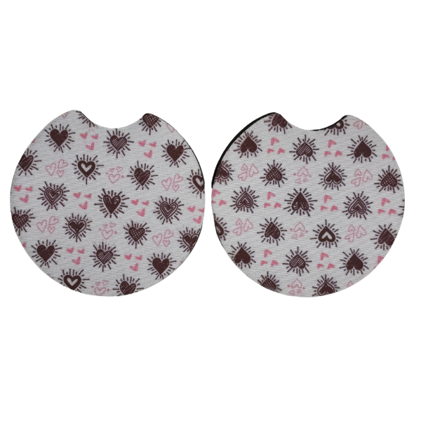 Small Heart Blast Car Coasters