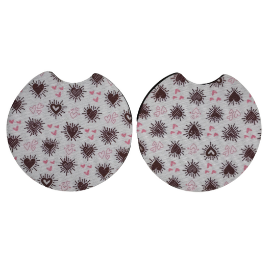 Small Heart Blast Car Coasters