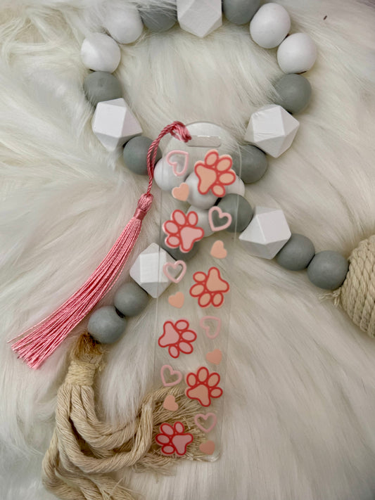Pink Paw Bookmark